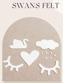 1 Set de Flores de Fieltro Hechas a Mano - Pegatinas DIY Vibrantes y Decoración de Aula - Diseño Lindo, Duradero y Versátil, Creatividad Infinita - Conjuntos - Ver 1