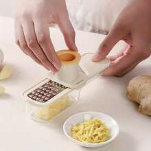 Manual Garlic Press And Mincer - Durable Plastic Material, Easy To Use, Multi-Functional Portable Garlic Press And Mincer, No Electricity Needed, Compact Design, Suitable For Kitchen Use - Multicolor - View 6