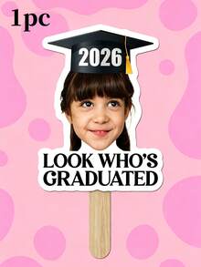 Accesorios personalizados para cabina de fotos de graduación con foto, decoración de recorte de papel personalizado "¿Quién se graduó?", decoración para fiesta de graduación 2026 - Multicolor - Ver 10
