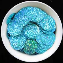 60pcs 3cm Shiny Sequins With Side Rhinestones, 30mm PVC Round Loose Sequins For Sewing, Crafts, DIY Scrapbooking, Clothing Accessories - Multicolor - View 25