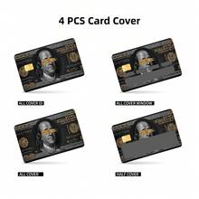 4pcs Ultra-Thin Vinyl Stickers Without Residue, Suitable For Credit Cards, Debit Cards, Transportation Cards, Key Cards, Skin Protection And Personalization Of Bank Cards, Ultra-Thin, Waterproof, Scratch-Resistant, Anti-Slip - View 3