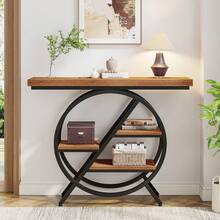 Tribesigns Sofa & Console Tables - Light Brown - View 5