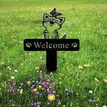 1pc 2D Acrylic Flat Animal Garden Stake, Cat Dog Silhouette Yard Decor, Outdoor Lawn Decoration - Suitable For Garden, Yard, Farm Decor, Outdoor Decoration, Holiday Gift, Bonsai, Desktop Decor - A - View 11