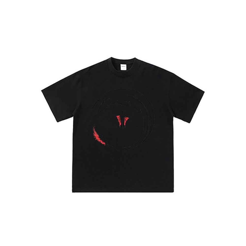 Camiseta unisex con estampado de siluetas de Desdentado e Hipo, divertida camiseta de manga corta informal de verano con cuello redondo. - Negro - Ver 1