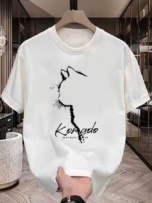New Women's Short-Sleeved T-Shirt, 180g, 100% Cotton - Versatile Casual T-Shirt With Summer Print For Men - Summer Print T-Shirt For Couples - Unisex - Holiday Gift - 白色 - 查看 11