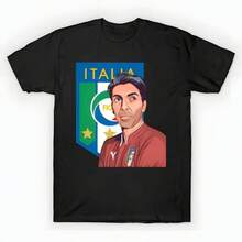Gianluigi buffon T-Shirt unisex de la de algodón puro de alta densidad de 220 g. C-AmiS-eta uniS-ex 100 % aL-Godón de - Tejido de alta densidad. Apta para todo tipo de perS-onas, ya sean mujeres o hombres. Tejido duradero de alta C-Alidad apto para todas las estaciones, suave al tacto pero duradero. Tops transpirables. Conjuntos de otoño para mujer. Conjuntos de vaC-Aciones para mujer. Disfraz de Halloween para mujer. - Negro - Ver 1