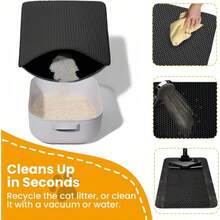 Large Double-Layer Anti-Slip Cat Litter Mat, Wear-Resistant Waterproof Anti-Slip Cat Litter Mat - 1pc - View 4