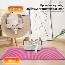 Large Double-Layer Anti-Slip Cat Litter Mat, Wear-Resistant Waterproof Anti-Slip Cat Litter Mat - 1pc - View 11