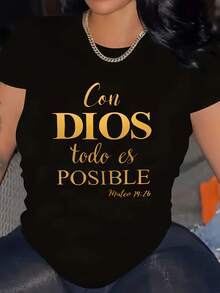 Plus Size Clothing, Shoes & Jewelry > Women's Fashion > Plus Size Women's Clothing > Ready-To-Wear > Plus Size Tops > Plus Size T-Shirts - 黑色 - 查看 1