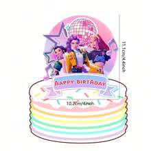 1pc 2026 New K-POP D Emon Hunter Girl Group Decorative Card, Suitable For Birthday Party Decoration, K-POP Themed Party Decoration - Multicolor - View 10