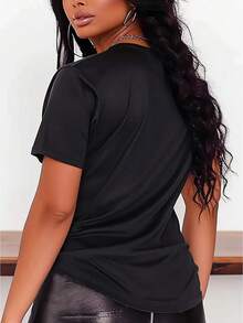 Women T-Shirts - 黑色 - 查看 2