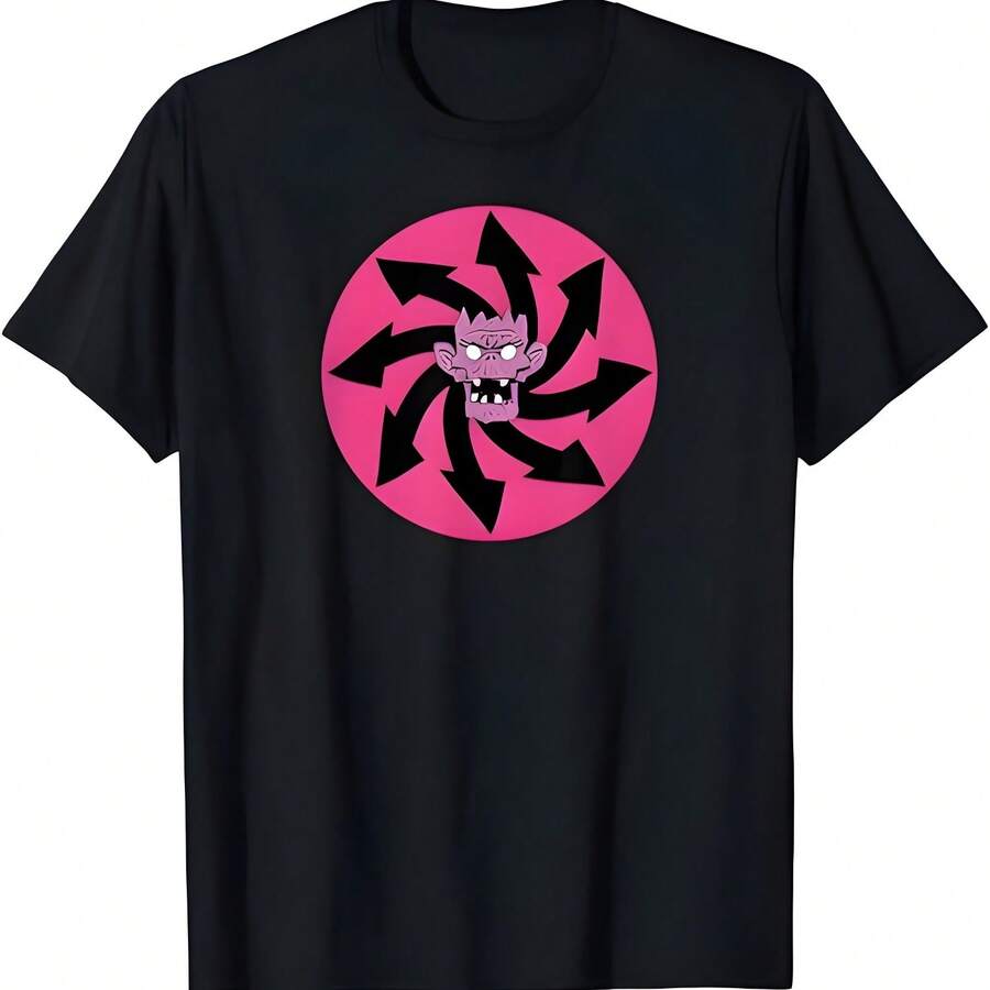 Camiseta de espiral de Gorillazs Pazuzu - Negro - Ver 1