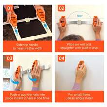 1pc HANGING HERO Hanging Level Tool, Photo Frame Installation Leveling Ruler - A - View 7