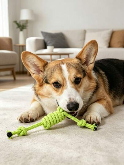 1 Set Colorful Braided Pet Chew Toys, Designed With Multi-Color Braided Ropes, Durable Pet Supplies, Helps Teeth Cleaning And Oral Health, Suitable For Cat And Dog Chew Toys, Multi-Color Braided Rope Design