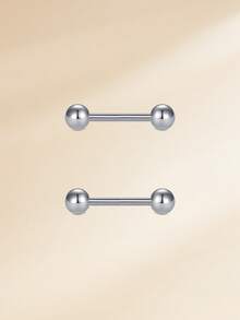 Khuyên thẳng bằng thép không gỉ 14G - Khuyên lưỡi và khuyên núm vú cho nữ và nam - Chiều dài 12mm, 14mm, 16mm, 18mm - Trang sức xỏ khuyên - Phiên bản quả cầu ánh sáng - Xem 4