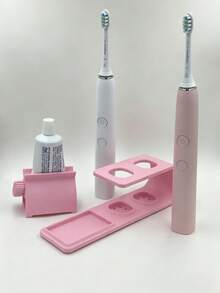 Porte-brosse à dents & Presse-dentifrice, Organisateur de comptoir de salle de bain, Support de rangement pour brosse à dents, Accessoires de salle de bain, Solution de rangement idéale pour la salle de bain de la maison - Multicolore - Voir 7
