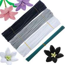 Bộ 500/300/100 que vệ sinh ống màu đen trắng, chất liệu nhung mềm mại cao cấp, thích hợp cho người mới bắt đầu làm các dự án thủ công DIY, que xoắn trang trí, lý tưởng làm quà tặng, trang trí nhà cửa, tiệc tùng, đám cưới, kỳ nghỉ hè. - Đen và trắng - Xem 9