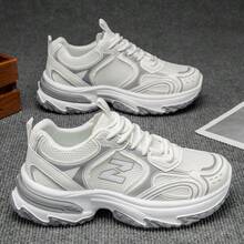 Giày thể thao đôi unisex mới mùa xuân/hè, đế dày thoáng khí, kiểu dáng casual. - Màu trắng kem - Xem 6
