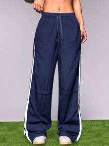 Pantalones deportivos de moda para mujer, aptos para el verano - azul real - Ver 4