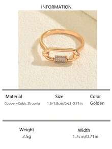 1pc Elegant Geometric Ring, Suitable For Women's Daily Wear - Ring - View 8