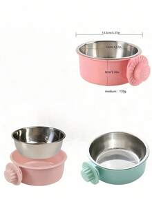 Bát đựng thức ăn và nước uống cho chó bằng thép không gỉ có thể tháo rời, khay đựng thức ăn và nước uống 2 trong 1 đặt trên cao, đồ dùng cho thú cưng. - 500ml - Xem 4