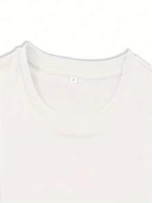 Camiseta con estampado de letras y libros coloridos, camiseta casual de manga corta con cuello redondo para primavera y verano, ropa de mujer. - Blanco - Ver 5
