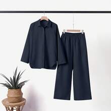 Women Two-Piece Outfits - Dark Blue - View 3