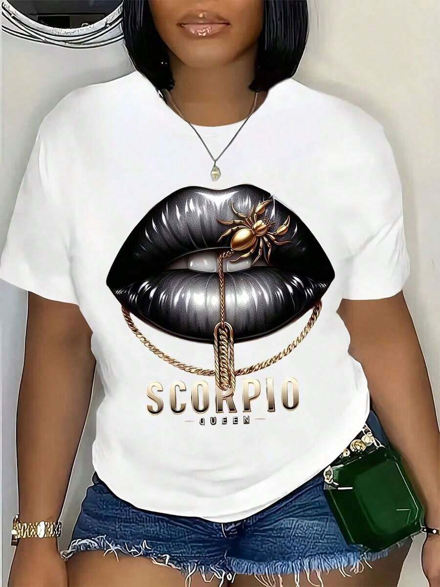 1 Scorpio T-Shirt, Scorpio Gifts, Scorpio Birthday Gift, Zodiac T-Shirt, Astrology T-Shirt, Gifts For Those Born In September Or October, 180g, 100% Cotton. - 白色 - 查看 1