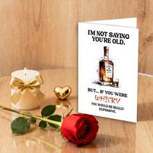 1pc Funny Whiskey Birthday Cards For Men,Happy Birthday Card Gifts For Older,40th 50th 60th 70th 80th 90th, Bday Card For Whiskey Lover Him - Sets - View 7