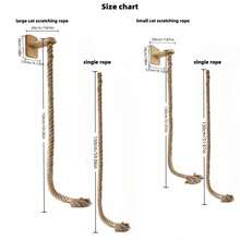 1 pieza Poste rascador de madera para gatos, hecho de cuerda de sisal individual, rascado natural, ahorro de espacio, resistente al desgaste con refuerzo, gancho de juguete para gato, material de madera y sisal, suministros para mascotas del hogar, cuerda rascadora para gatos montada en la pared, marco de escalada para gatos, tabla rascadora para gatos, adecuado para uso doméstico - Multicolor - Ver 4