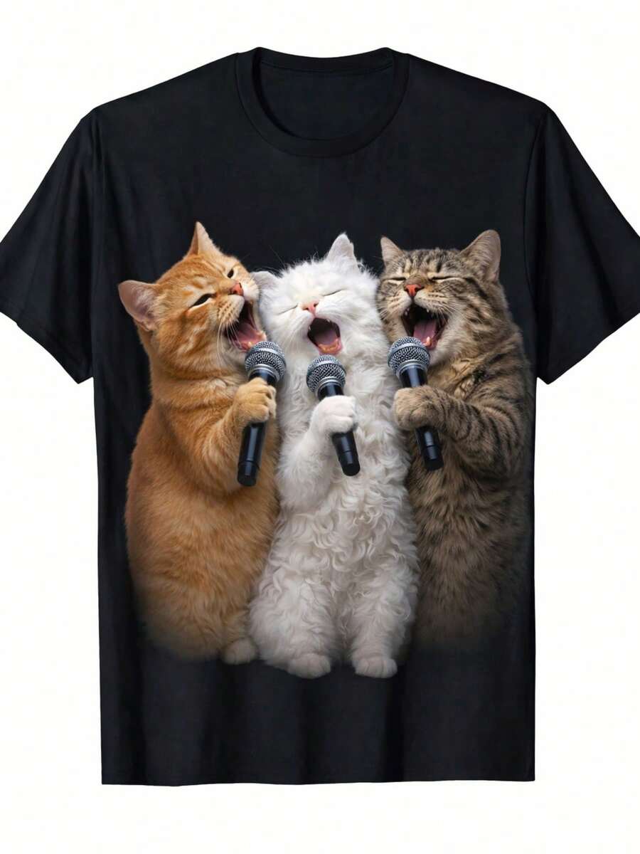 Camiseta de Cuello Redondo para Hombre de Algodón Puro Tallas Grandes Diseño Retro Humorístico Manga Corta Holgada Casual Unisex para el Día de San Valentín 2026 Regalo Festivo Camiseta Deportiva Regalo de Cumpleaños Ropa Festiva playeras de hombre camisas para hombre nacional envio - Negro - Ver 1