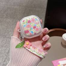 1 chiếc ốp bảo vệ tai nghe không dây Galaxy họa tiết hoa sơn dầu kèm mặt dây chuyền. - Tranh sơn dầu hoa - Xem 14