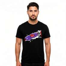 Playera Unisex con Estampado de Anime Premium, Diseño Mexicano Estilo Streetwear, 100% Algodón Peinado Premium, Antiarrugas, Suave, Transpirable, Absorbente de Sudor, Camiseta Casual para Uso Diario, Verano, Outdoor, Regalo Ideal, Tallas S-3XL - Negro - Ver 3
