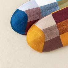 5 Pairs Random Color Socks, Versatile European And American Style Crew Socks For Men And Women, Comfortable Scalloped Edge Ladies Socks - Multicolor - View 5
