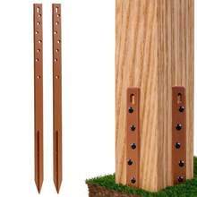 Fence Post Repair Stakes Kit – 75cm 29.5" Heavy Duty Ground Spikes For Broken Or Leaning Timber Posts – 2 Stakes Repair 1 Post - 4 PCS - View 2
