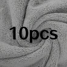 Bộ 3/6/10 khăn mặt cao cấp - Nhanh khô - Chất liệu microfiber mềm mại như nhung san hô, thấm hút cao - Đa năng dùng làm khăn tắm, khăn spa, khăn mặt, khăn lau tay - Màu xám - Xám - Xem 10