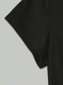 Oferta por tiempo limitado, cantidad limitada disponible,  relámpago, camisas de mujer, camisetas de mujer Camiseta informal de verano con el lema "Soy realmente una chica", ¡que muestra tu confianza y encanto único!Blanca - Negro - Ver 5