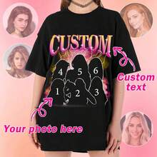 LucBuy Camisetas Personalizadas de Rap Pirata, Sudadera Extragrande con Texto y Fotos de Caras Retro Personalizadas, Cara Gráfica Cuello Redondo Casual Hombro Caído Sudaderas con Capucha Regalos - Estilo 4 - Ver 5