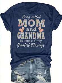 Camiseta de Agradecimiento para Abuelas y Madres - Camiseta cómoda de manga corta con cuello redondo, adecuada para madres y abuelas - Regalo familiar (Negro, Gris, Blanco, Rojo Oscuro) - Un gran regalo para todas las estaciones. - Blanco - Ver 8
