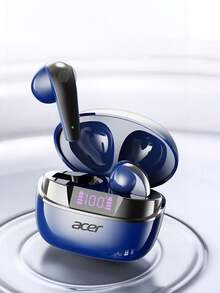 Earbud Nirkabel Acer OHR554TWS: Desain in-ear dengan casing pengisi daya, suara stereo fidelitas tinggi, peredam kebisingan untuk panggilan, latensi rendah, mode gaming, kontrol sentuh ringan, nyaman untuk pemakaian lama, kompatibel dengan ponsel iOS/Android. - Satu-Ukuran - View 16