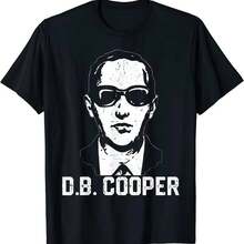 DBCooper Skyjacker Hijack Fun Parachuting T-Shirt, Sizes S-5XL - Black - View 2
