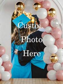1 Peça Pano de Bottom Elástico Personalizado em Formato de Arco, Capa Elástica Personalizada para Arco, Adequada para Suporte de Bottom com Top Redondo, Tapeçaria de Bottom em Formato de Arco, Adequada para Casamento, Formatura, Aniversário, Festa, Jantar, Festa Temática, Decoração de Casamento, Decoração de Quintal, Decoração de Festa de Aniversário - Multicolorido - Visão 3