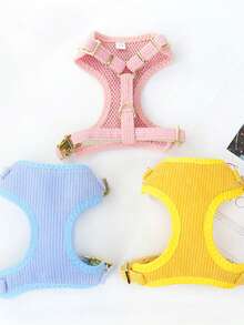 Bộ 1 vòng cổ và dây dắt chó bằng nylon có nơ, có thể điều chỉnh kích thước, dành cho chó Chihuahua, Teddy và các giống chó nhỏ và vừa. - Hồng - Xem 5