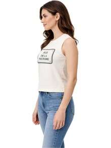 Aditivo Playeras de Mujer con Increíbles Estampados Juveniles, Playeras de Moda de Manga Corta, Cómoda y Casual con Colores Nitidos y Duraderos. - Blanco - Ver 3