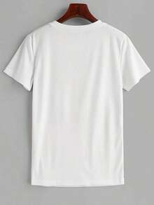 Men's Casual Short Sleeve T-Shirt, Breathable And Outdoor Perfect Birthday Or Holiday Gift Choice For Friends, Family, Boyfriend Or Girlfriend - 白色 - 查看 2