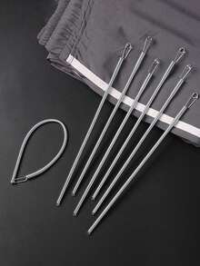 1/2/4pcs Spring-Loaded Flexible Drawstring Replacement Tool | 2-In-1 Elastic Band Threader, Suitable For Pants, Hoodies And Skirts | Home Essential Set With Waistband Threader, No-Sew DIY Assistant | Christmas Gift For Women (Steel Spring, Bendable Guide Head) - Multicolor - View 8
