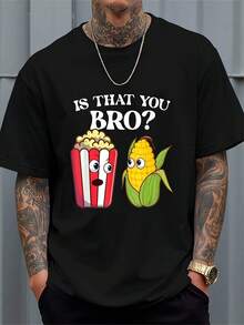 Nuevas camisetas ¿Es 2026 para ti, hermano? Granos de maíz para palomitas Maíz Popular Amante de las palomitas de maíz Camiseta Camiseta unisex estampada de manga corta Top de verano negro de manga corta y cuello redondo, estilo retro Y2K,Dulce niña,Camisa de manga corta para hombre,productos de anime japonés, conjuntos para padres e hijos, San Valentín,Camiseta de mujer de algodón puro,Camiseta informal negra de cuello redondo para hombre camisas para niños, ropa para niñas, conjuntos de chicas de televisión, conjuntos a juego para madre e hija - Negro - Ver 6