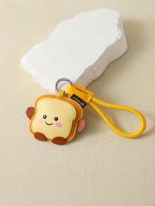 Cute Breakfast Food PU Leather Keychain, Toast Milk Pineapple Bun Cartoon Pendant, Creative Bag Charm, Car Key Chain, Student Backpack Decor, High-Quality Girly Accessory, Great Gift For Friends And Birthdays - Multicolor - View 8