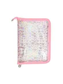 Sổ tay bìa cứng A5 có khóa kéo, bìa kim tuyến, sổ Bullet Journal kèm 10 trang giấy thay thế, album PVC trong suốt, đồ dùng học tập. - Nhiều màu - Xem 14