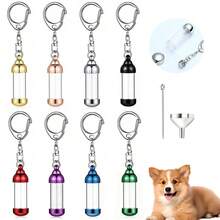 1 pièce Mini urne en verre porte-clés, bijoux de crémation pour cendres et cheveux humains et animaux de compagnie, collier urne ouvrable pour cendres, souvenir commémoratif de sympathie, urnes pour cendres humaines "Pour toujours dans nos cœurs" - Multicolore - Voir 5